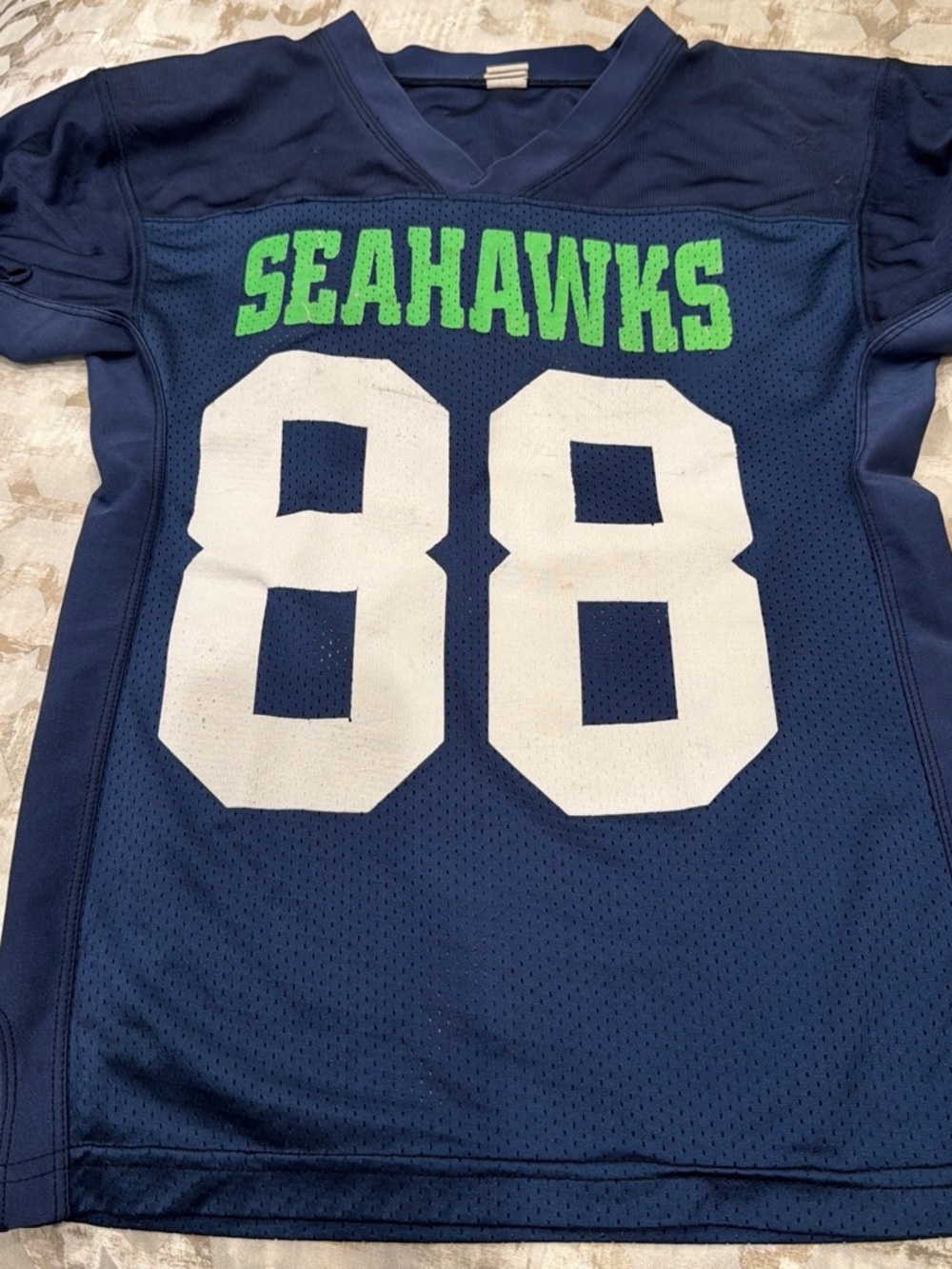 Kids Navy Seahawks Number 88 Mesh Jersey Top